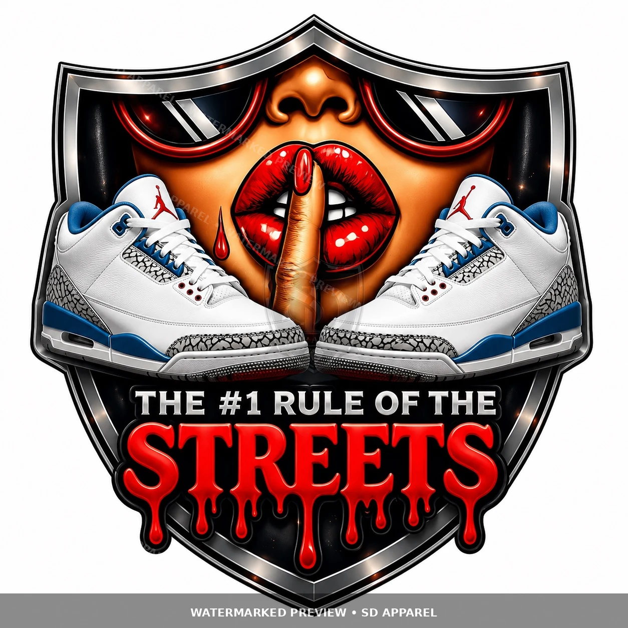 The #1 Rule of the Streets – True Blue design preview
