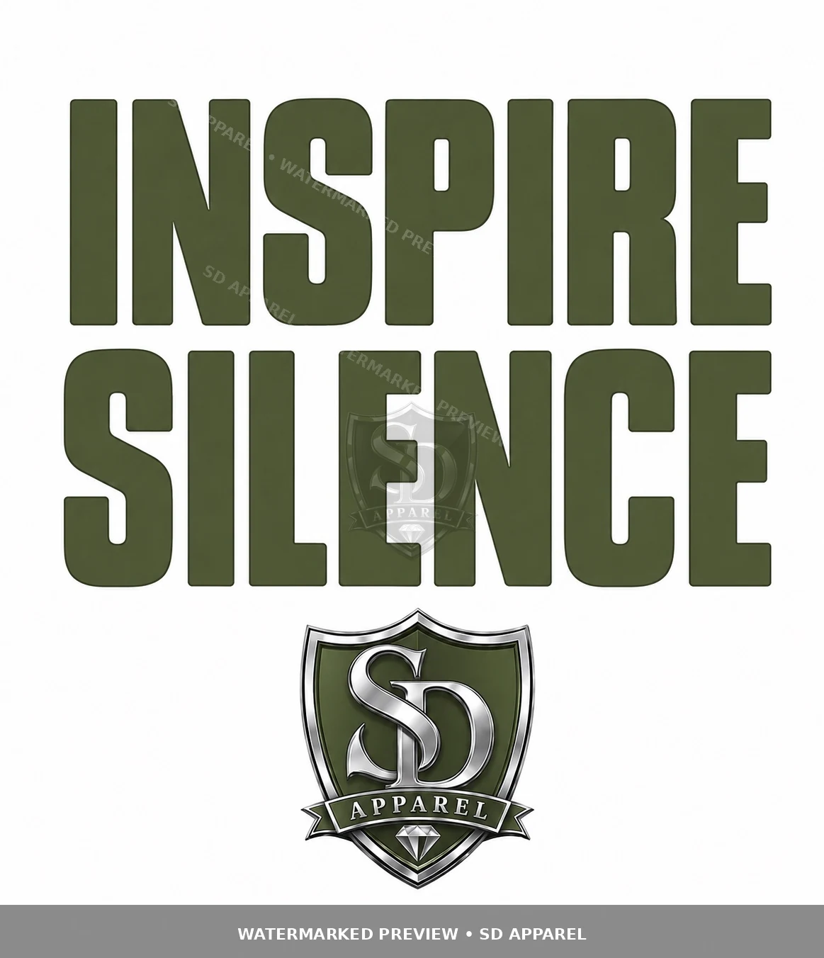 Inspire Silence Olive Shield design preview