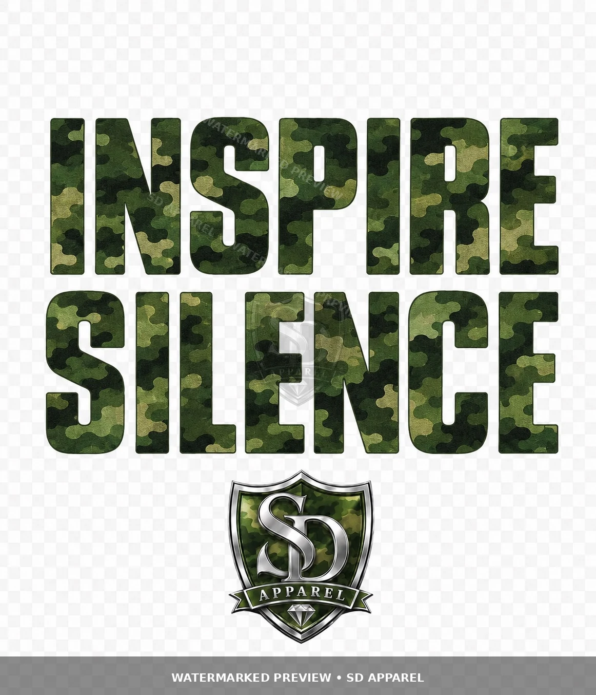 Inspire Silence Camo design preview