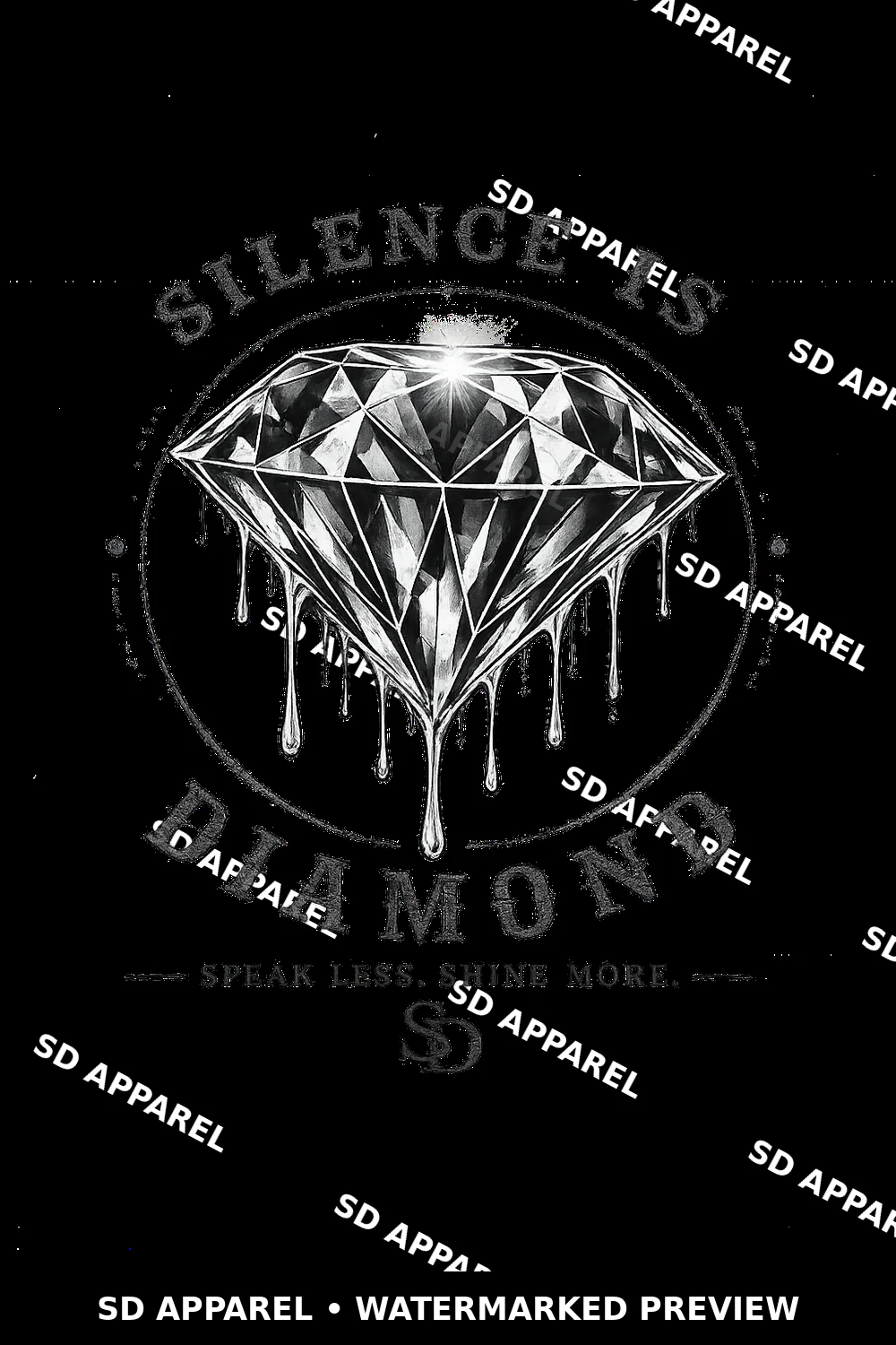 Dripping Diamond Graphic design preview