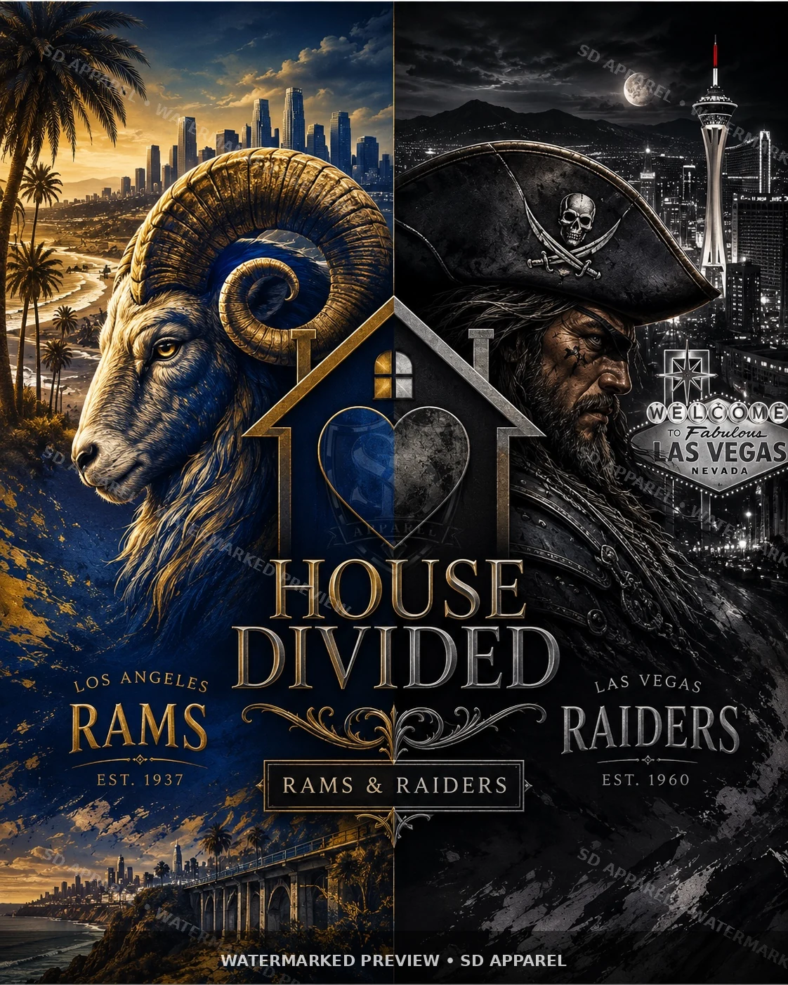 House Divided Rams Raiders design preview