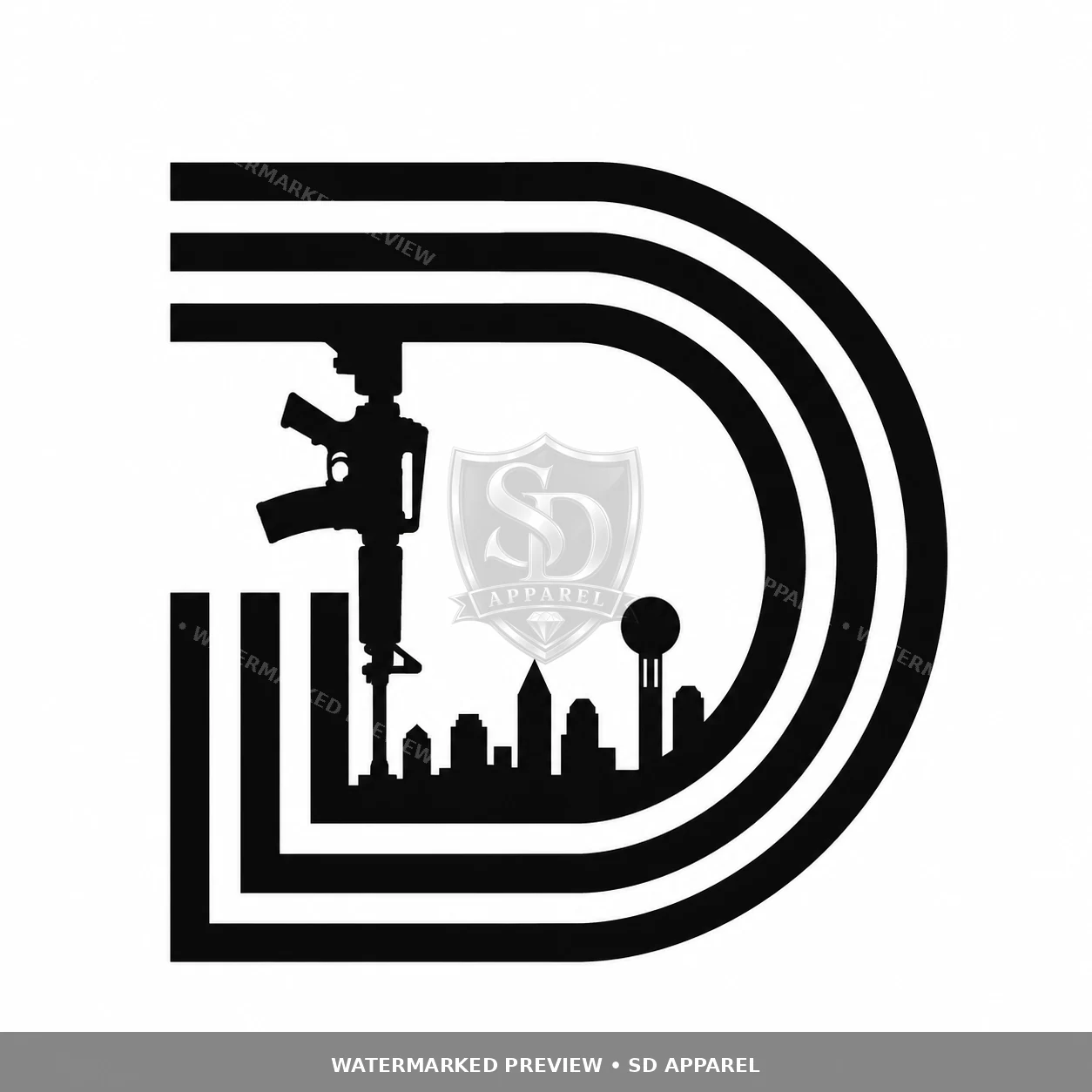 Dallas D Skyline design preview