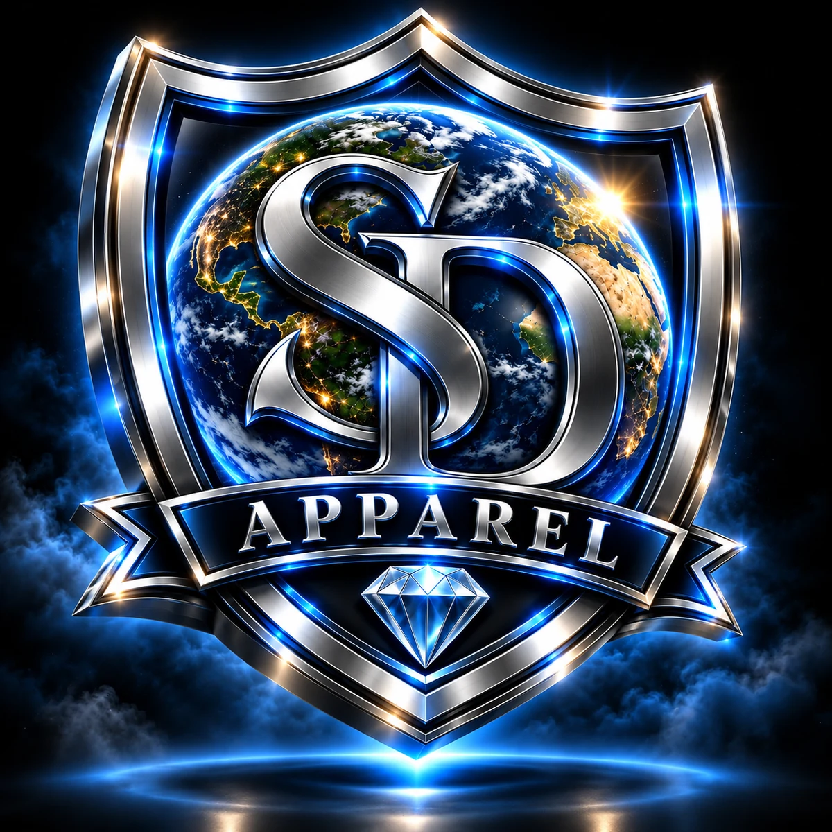 World Shield Blue Glow design preview