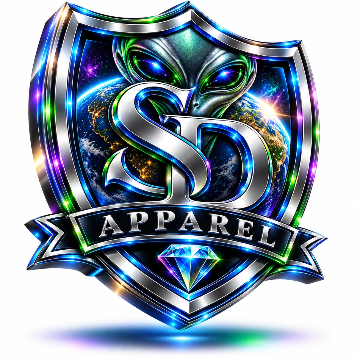 Alien World Shield White design preview