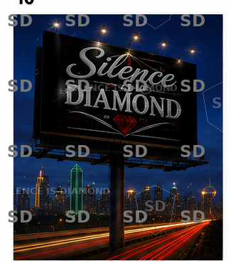 Silence Is Diamond Billboard design preview
